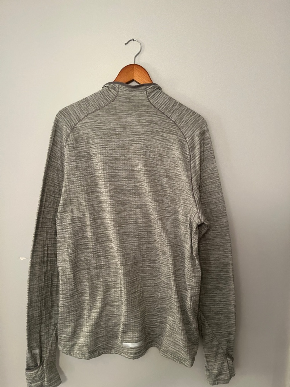 Nike Run Heather Gray Half-Zip Pullover - Picture 2 of 5